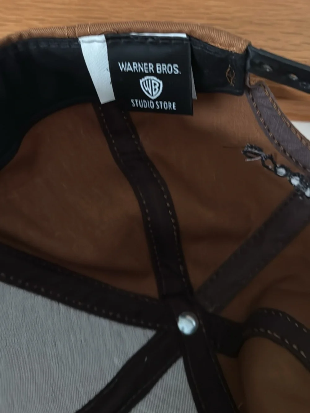 Warner Bros. Brown and Black Cap - Studio Store Tag